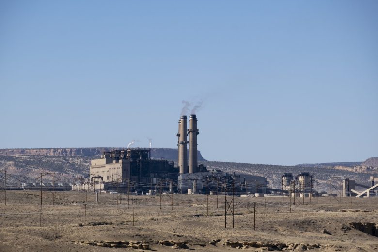 The San Juan Generating Station emits large amounts of carbon dioxide. This coal-fired, electric power plant located in northwestern New Mexico is situated adjacent to the San Juan Coal Mine.
