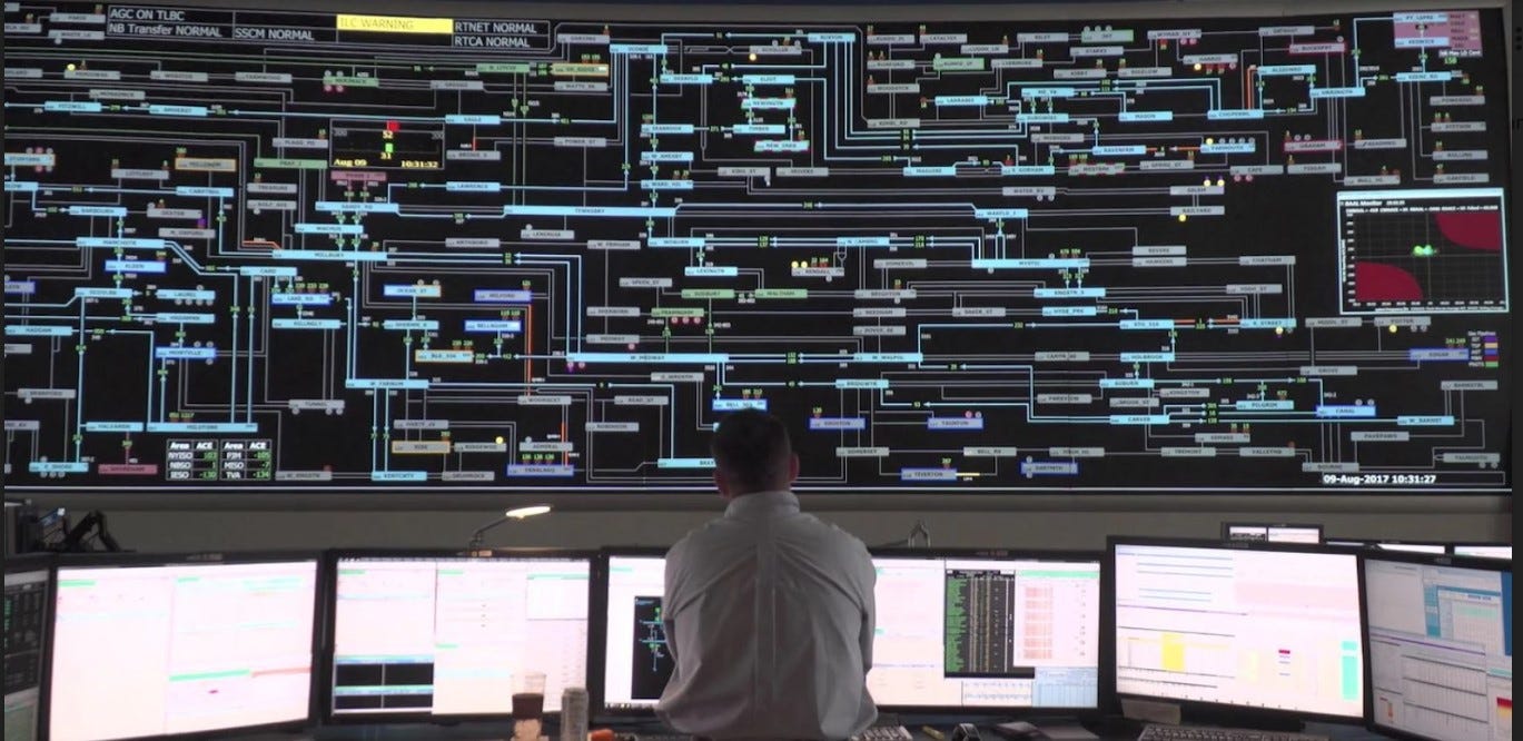 ISO New England's control room is where the grid operator manages the electric grid in real time.