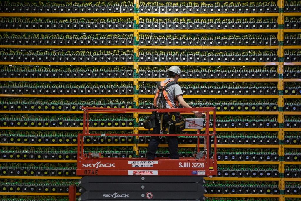 Crypto-mining requires huge amounts of processing power, as is seen at this bitcoin mining data centre in Canada