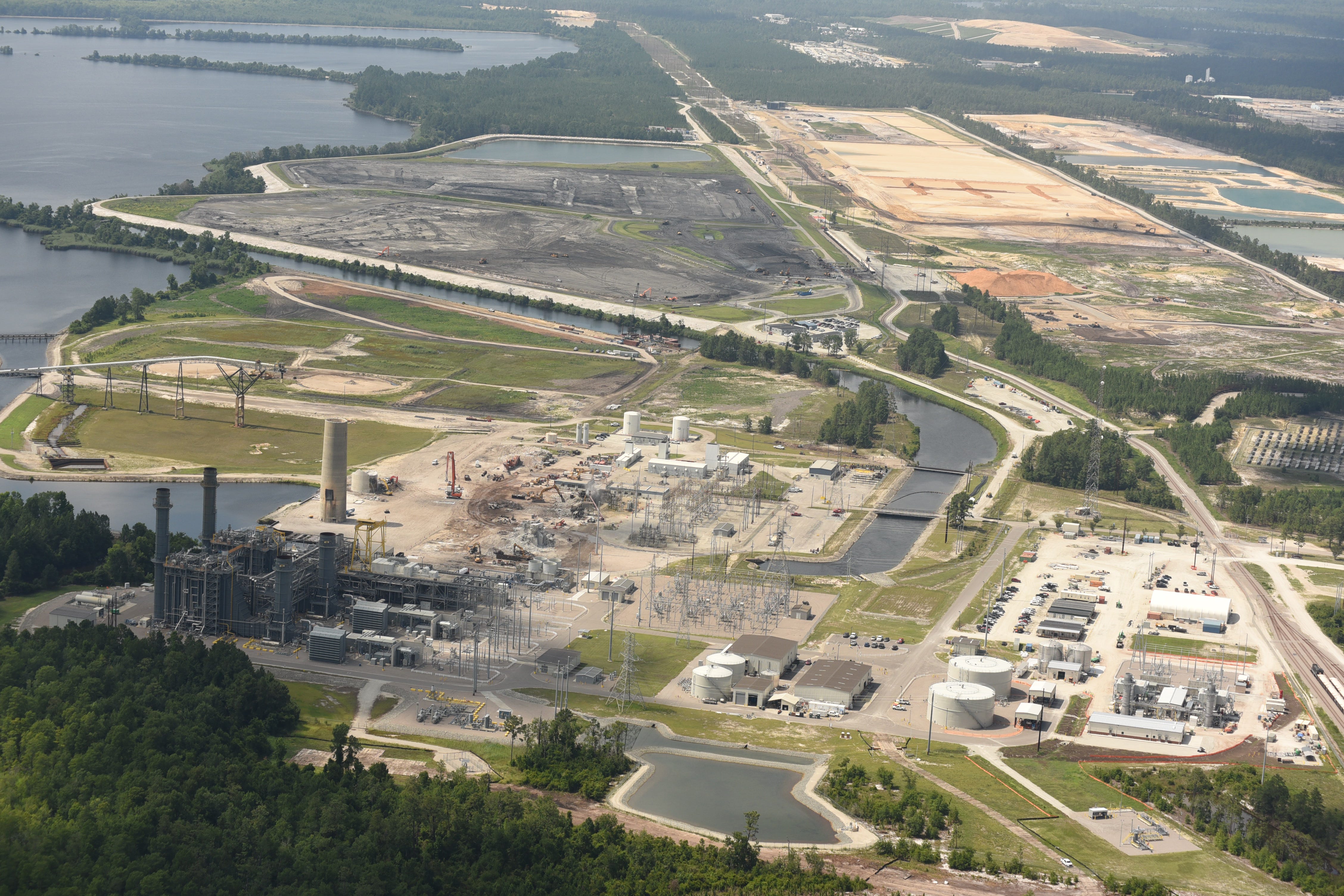 Aerial picture of Duke Energy's Sutton Plant, which runs on natural gas, north of Wilmington.