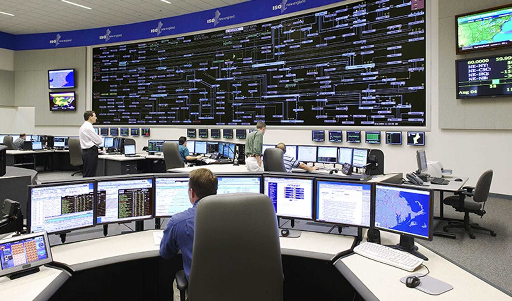 ISO New England's electricity distribution control center in Holyoke. [File Photo]